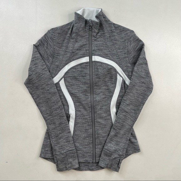 Lululemon Define Jacket Sz 4 Grey White - Picture 1 of 6
